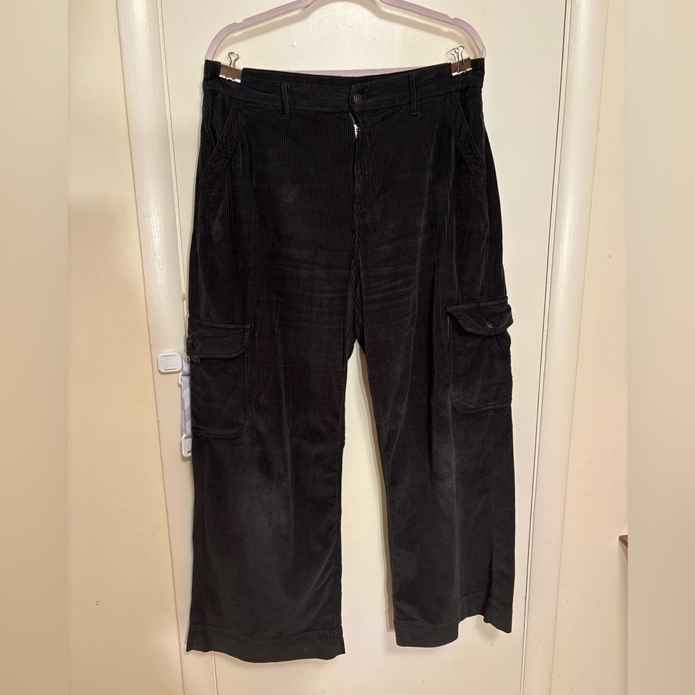 American Eagle Curvy Super High Rise Baggy Wide Leg corduroy pants